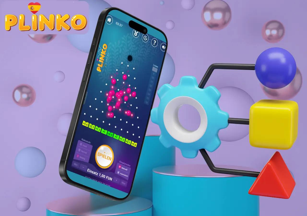 El simulador demo de Plinko reproduce el comportamiento real de la bola en el juego.